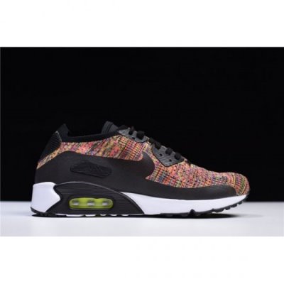 Nike Erkek Air Max 90 Ultra 2.0 Flyknit Siyah / Renkli Koşu Ayakkabısı Türkiye - MH8E0N4Z